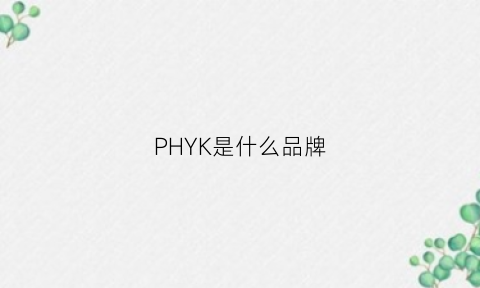 PHYK是什么品牌