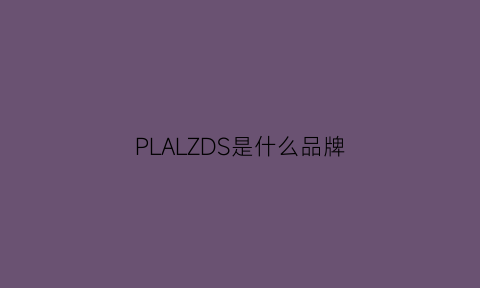 PLALZDS是什么品牌