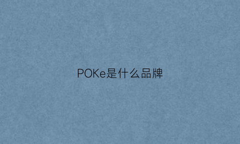 POKe是什么品牌(poke是什么牌子)