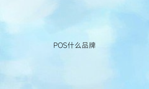 POS什么品牌(pos牌子哪个好)