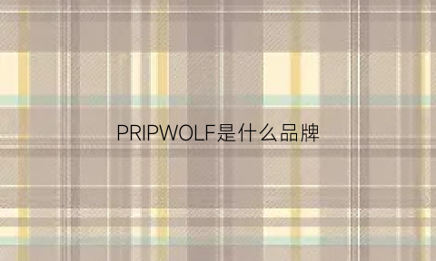 PRIPWOLF是什么品牌(preppy是什么品牌)