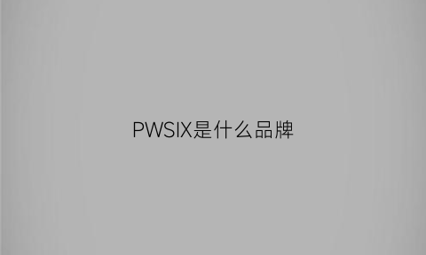 PWSIX是什么品牌