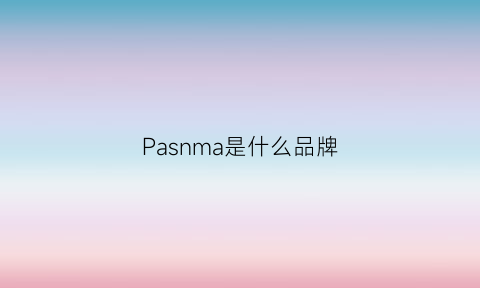 Pasnma是什么品牌(pams是什么牌子)