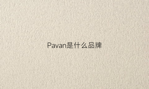 Pavan是什么品牌(pasnew是什么品牌)