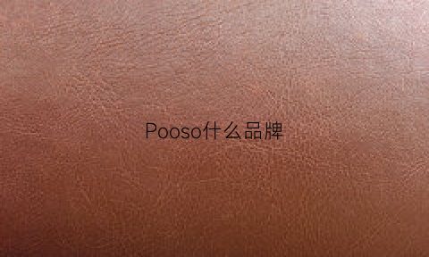 Pooso什么品牌