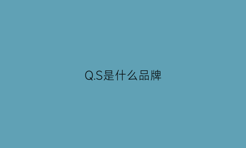 Q.S是什么品牌