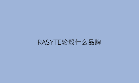 RASYTE轮毂什么品牌