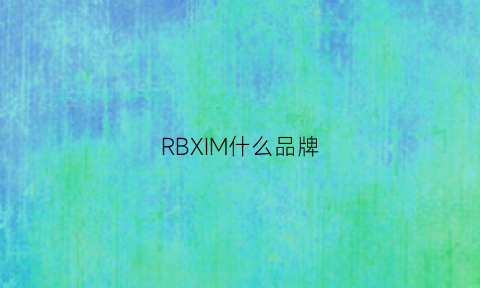 RBXIM什么品牌(rbx是什么牌子的衣服)