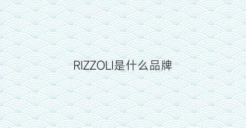 RIZZOLI是什么品牌(rizze是什么牌子)