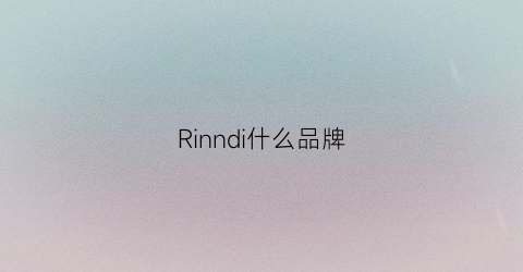 Rinndi什么品牌(rydeen是什么品牌)