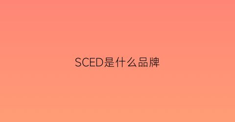 SCED是什么品牌(schand什么牌子)