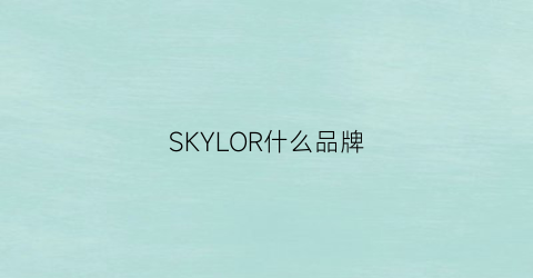 SKYLOR什么品牌(skymore是什么品牌)