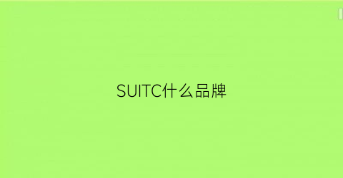 SUITC什么品牌(suisai是什么牌子)