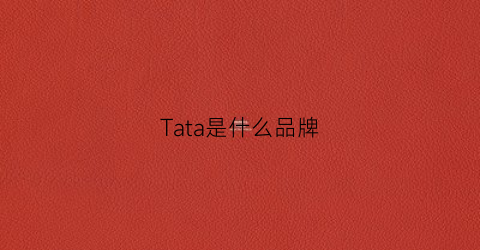 Tata是什么品牌