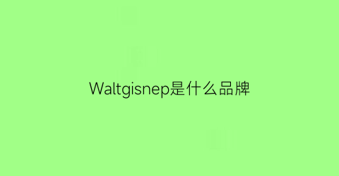 Waltgisnep是什么品牌
