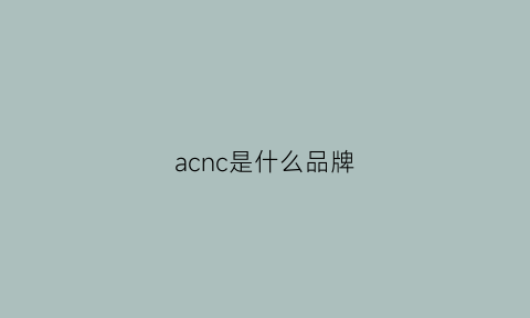 acnc是什么品牌(acuc是哪里的牌子)