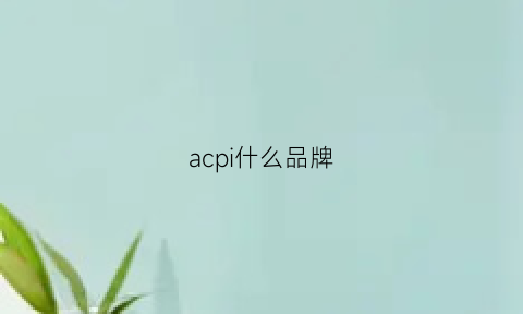 acpi什么品牌(acpi是什么牌子电脑)