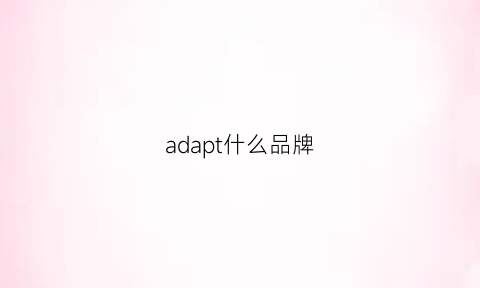 adapt什么品牌(adp是什么品牌)