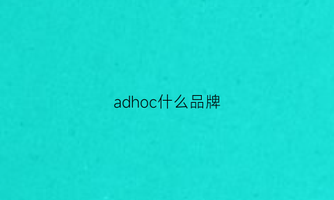 adhoc什么品牌(adhoc什么牌子)