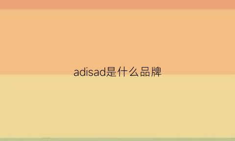 adisad是什么品牌(adadls是什么牌子)