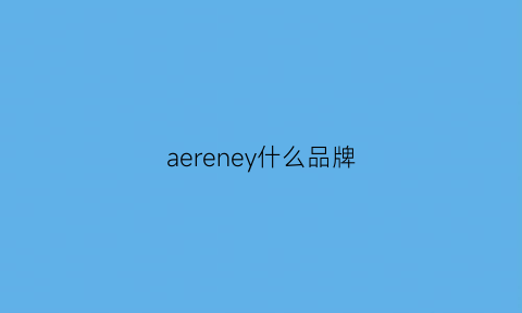 aereney什么品牌(aee是什么品牌)