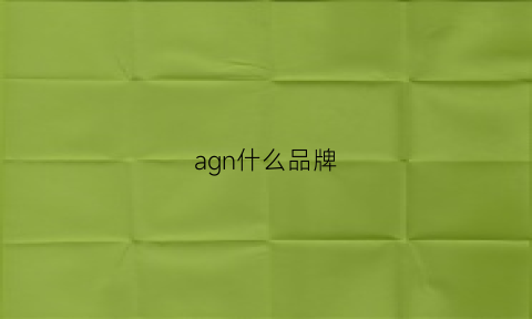 agn什么品牌(agn是什么牌子)