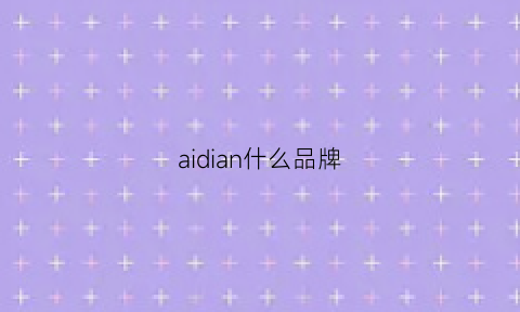 aidian什么品牌(ai是哪个牌子)