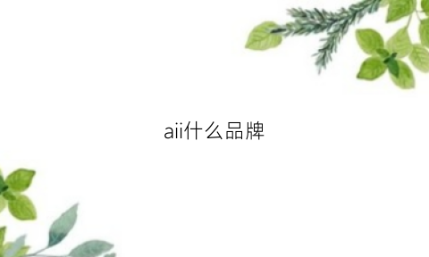 aii什么品牌(aia是什么品牌)