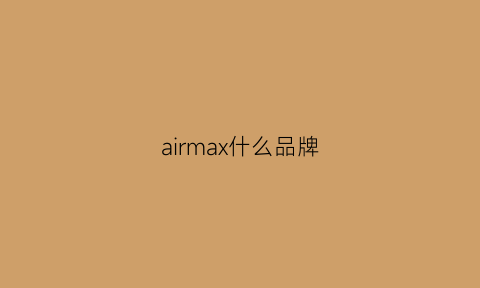 airmax什么品牌(airmax系列是球鞋吗)