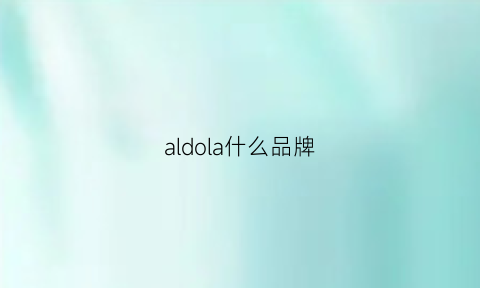 aldola什么品牌(aldo什么牌子)