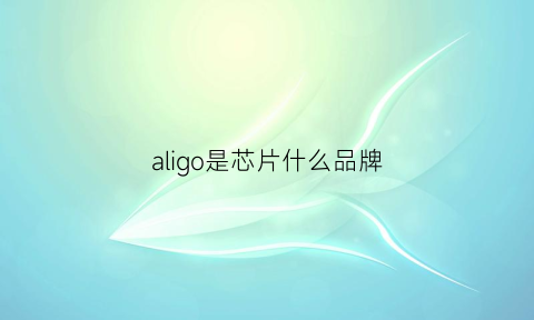 aligo是芯片什么品牌(alot芯片)