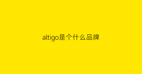 altigo是个什么品牌