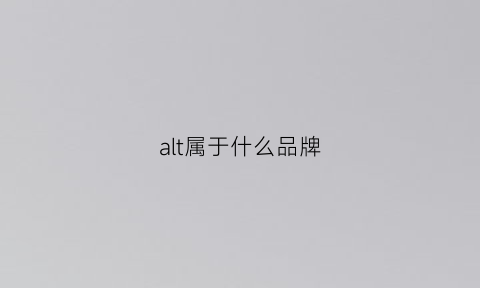 alt属于什么品牌(alt什么品牌服装品牌)