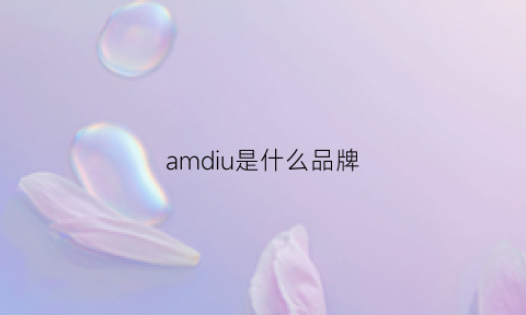 amdiu是什么品牌(amd是什么牌子的cpu)