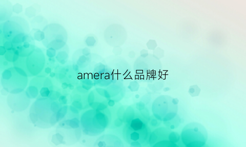 amera什么品牌好(ami啥品牌)