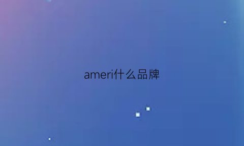 ameri什么品牌(amelie什么品牌)