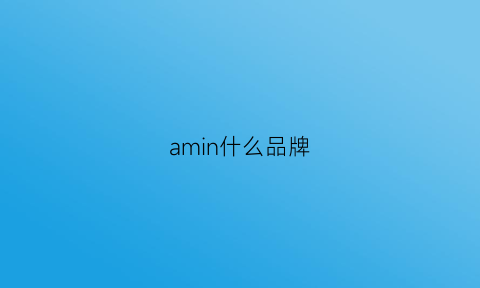 amin什么品牌(am品牌是什么牌子)