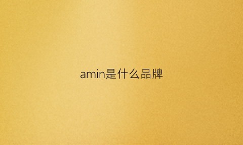 amin是什么品牌(amnxnu什么品牌)