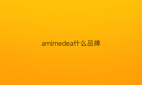 amlmedea什么品牌(amecahumer是什么牌子的)