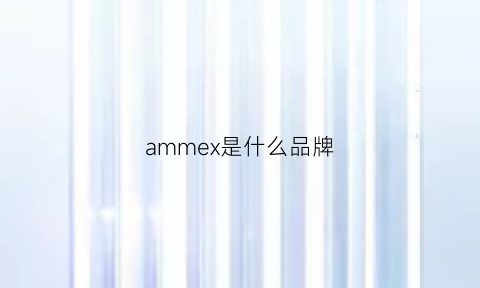 ammex是什么品牌(ammx是什么牌子)