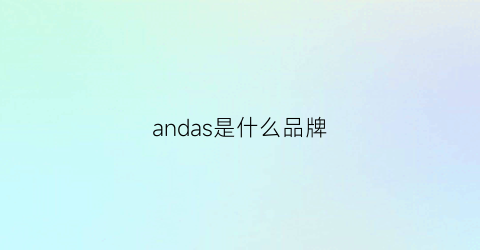 andas是什么品牌(and是什么牌子)