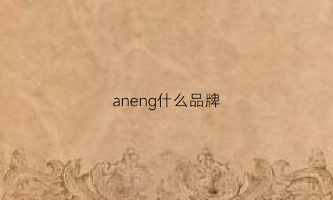 aneng什么品牌