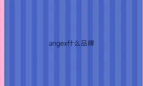 angex什么品牌(anex是什么牌子)