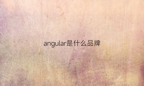 angular是什么品牌(angel是什么品牌)