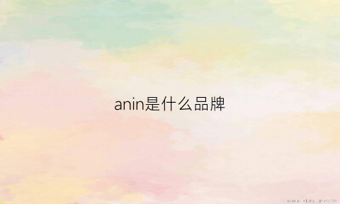 anin是什么品牌(angn是什么品牌)