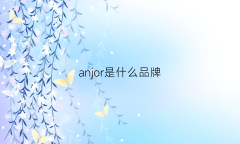 anjor是什么品牌(ANJOR是什么品牌)