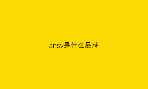 ansv是什么品牌(anasousa是什么品牌)