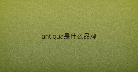 antiqua是什么品牌