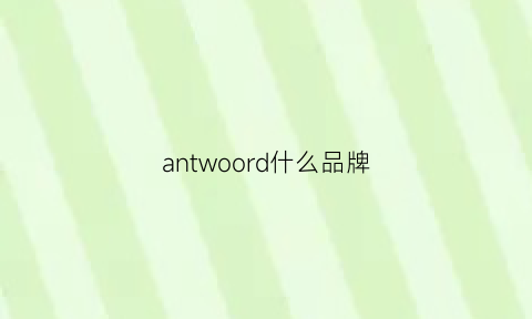 antwoord什么品牌(andew什么牌子)