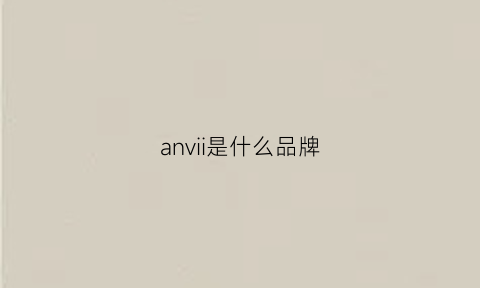 anvii是什么品牌(anarvigil是什么牌子)